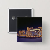 Djed Säulen-Brust und wedjet Augen-Brust Button (Vorne & Hinten)