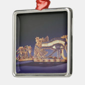 Djed Säulen-Brust und wedjet Augen-Brust Silbernes Ornament (Links)