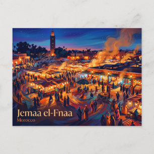 Djemaa el-Fnaa Marokko Postkarte