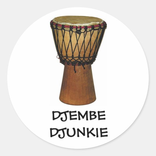 DJEMBE DJUNKIE Aufkleber (Vorderseite)