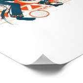 Djembe Drum spielt Musik afrikanische Kunst Drumme Poster (Ecke)