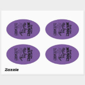 Djembe Feel Music Oval Sticker (Blatt)