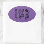 Djembe Feel Music Oval Sticker (Tasche)