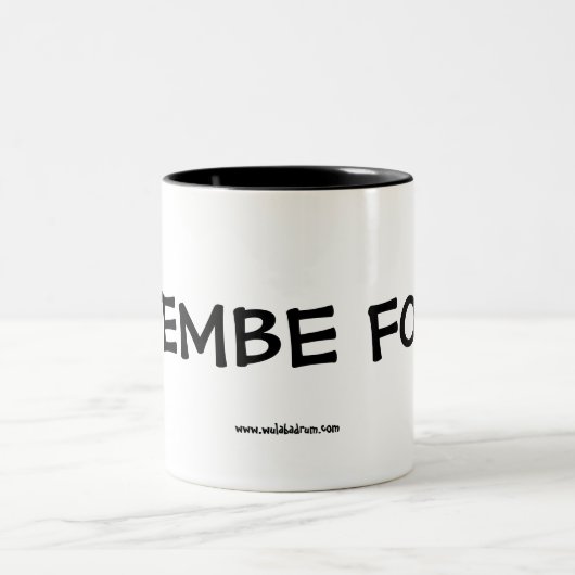 DJEMBE FOLA, www.wulabadrum.com Zweifarbige Tasse (Mittel)