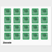 Djembe License Square Aufkleber (Blatt)