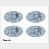 Djembe macht Zombies Explode Oval Sticker (Blatt)