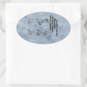 Djembe macht Zombies Explode Oval Sticker (Tasche)