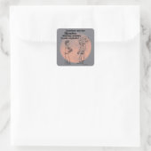 Djembe macht Zombies Explode Square Sticker (Tasche)