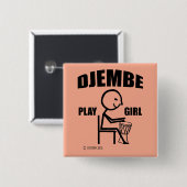 Djembe Play Girl Button (Vorne & Hinten)