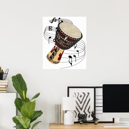 Djembe Poster (Heimbüro)