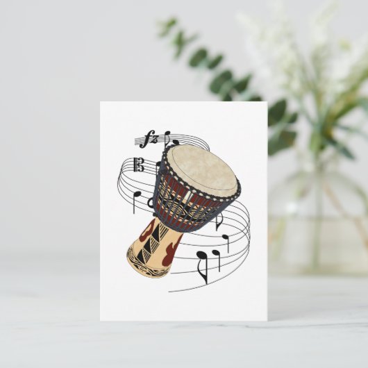 Djembe Postkarte (Stehend Vorderseite)