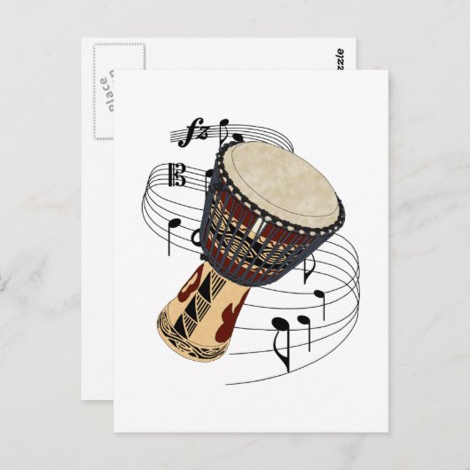Djembe Postkarte (Vorne/Hinten)
