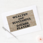 Djembe Reich & erfolgreich rechteckige Aufkleber (Umschlag)