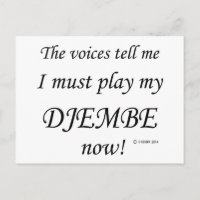 Djembe-Stimmen sagen, muss spielen