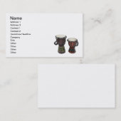 Djembe Trommeln Visitenkarte (Vorne/Hinten)