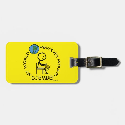 Djembe - Weltumdrehungen Gepäckanhänger (Vorderseite horizontal)