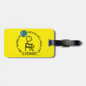 Djembe - Weltumdrehungen Gepäckanhänger (Rückseite horizontal)