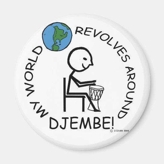 Djembe - Weltumdrehungen Magnet (Vorne)