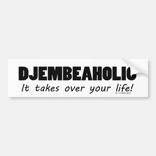 Djembeaholic Life Autoaufkleber (Vorne)