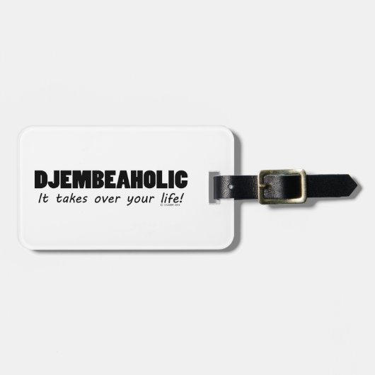 Djembeaholic Life Gepäckanhänger (Vorderseite horizontal)