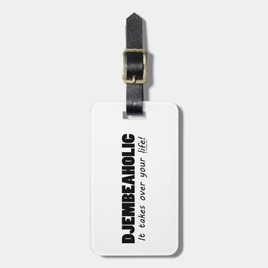 Djembeaholic Life Gepäckanhänger (Vorderseite vertikal)