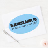 Djembeaholic Life Oval Sticker (Umschlag)