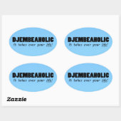 Djembeaholic Life Oval Sticker (Blatt)