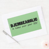 Djembeaholic Life rechteckige Aufkleber (Umschlag)