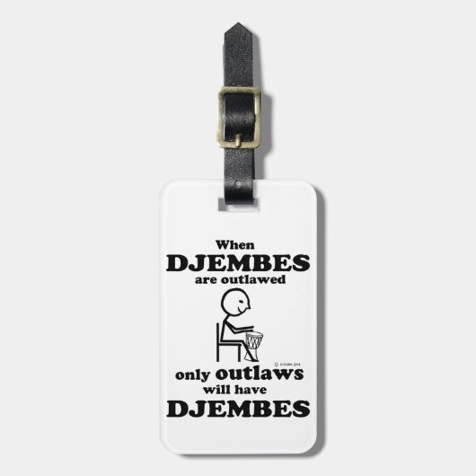 Djembes verboten gepäckanhänger (Vorderseite vertikal)