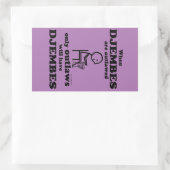 Djembes verbotene rechteckige Aufkleber (Tasche)