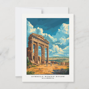 Djemila Roman Ruins Algerien Reisekarte Postkarte