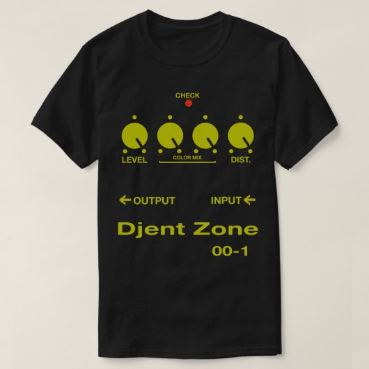 Djent Zone Guitar Pedal T-Shirt (Design vorne)