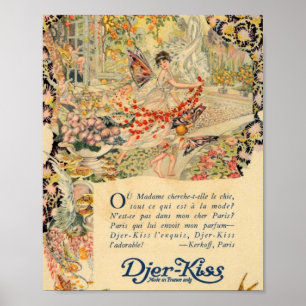 Djer-Kiss French Parfüm Label Poster