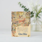 Djer-Kiss French Parfüm Label Postkarte (Stehend Vorderseite)