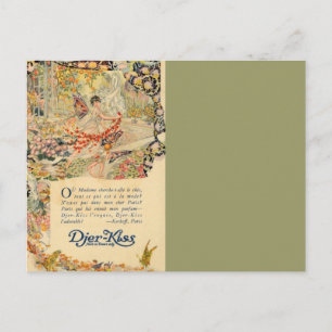 Djer-Kiss French Parfüm Label Postkarte