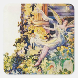 Djer Kiss Parisian Parume Fairies Quadratischer Aufkleber