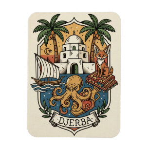 Djerba-Insel Tunesien Reise-Postkarte Magnet