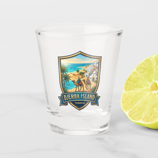 Djerba Insel Tunesien Schnapsglas (Vorderseite)