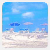 Djerba la Douce. Quadratischer Aufkleber (Vorderseite)