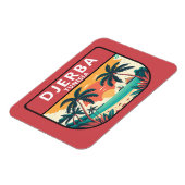 Djerba Tunesien Retro Emblem Magnet (Linke Seite)