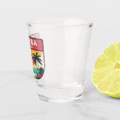 Djerba Tunesien Retro Emblem Schnapsglas (Rechts)