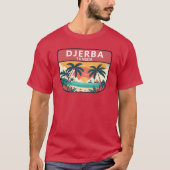 Djerba Tunesien Retro Emblem T-Shirt (Vorderseite)