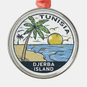 Djerba Tunesien Vintages Emblem Ornament Aus Metall