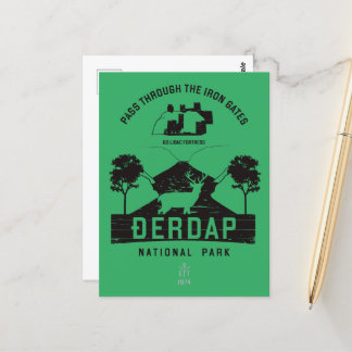Djerdap Nationalpark Eiserne Gates Schwarzes Desig Postkarte