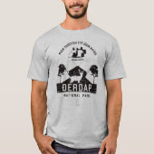 Djerdap Nationalpark Schwarzes Design T-Shirt (Vorderseite)