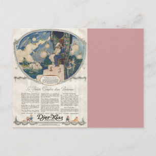 Djerkiss Romantische französische Parfümwerbung Postkarte