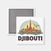Djibouti Afrika Reise Geschenk 🗺️ Magnet (Vorderseite/Rückseite)