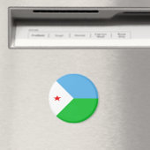 Djibouti Fisheye Flag Magnet (In Situ (Geschirrspüler))