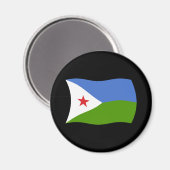 Djibouti Flag Magnet (Vorderseite/Rückseite)
