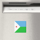 Djibouti Flag Magnet (In Situ (Geschirrspüler))